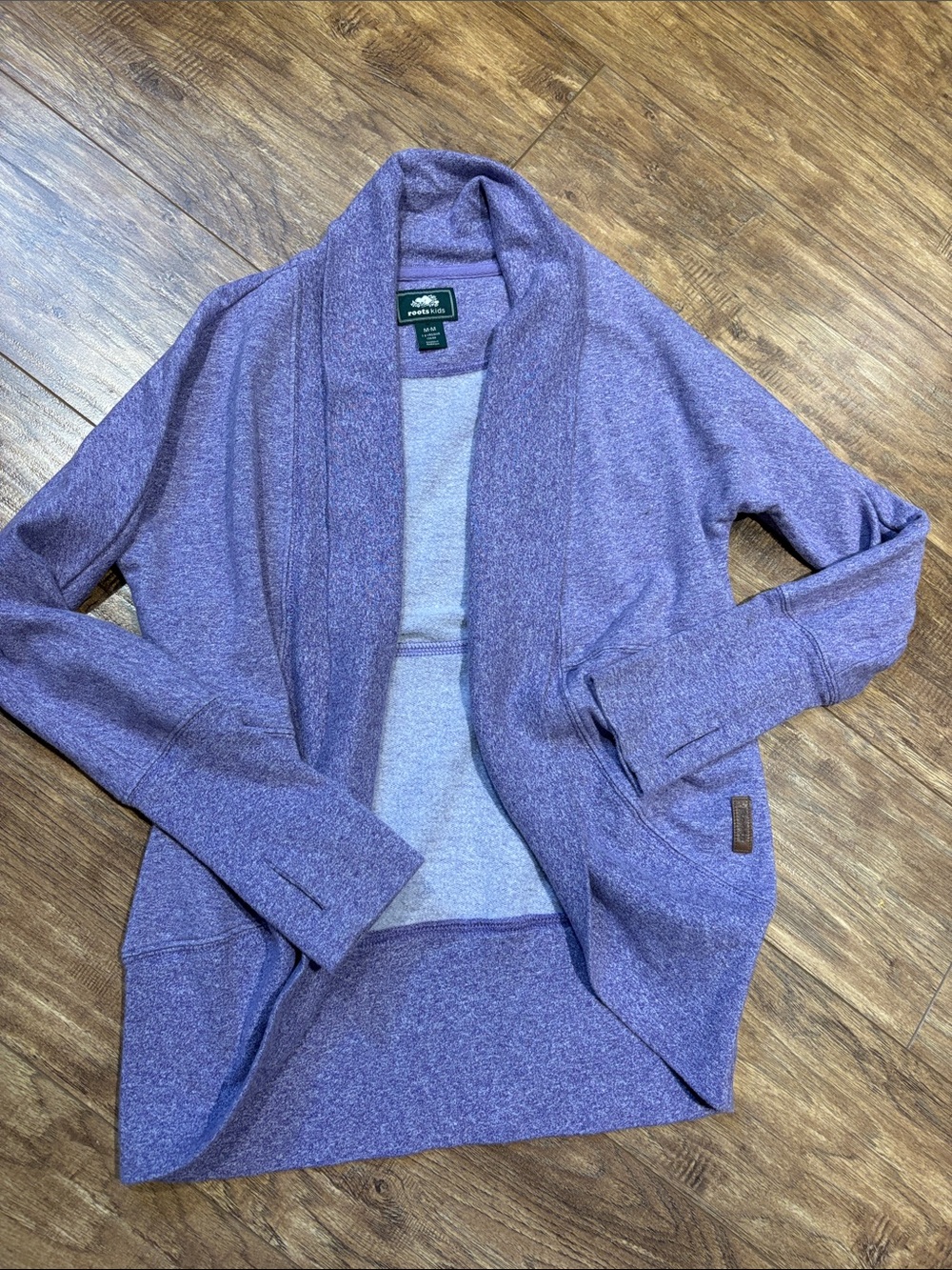 Roots Heathered Purple Kids Sweater Cardigan